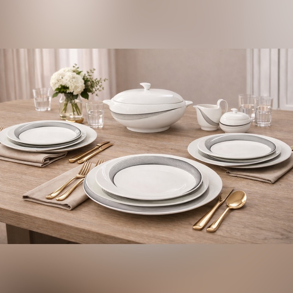 Wedgwood “Apollo” Dinner & Salad Plate Set – Set of 8 | Bone China | Rare